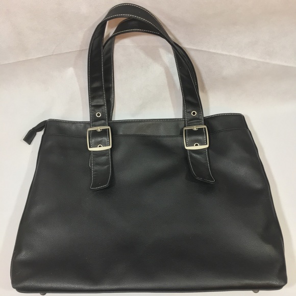 Solo Classic Laptop Tote Bag Briefcase Black - Picture 3 of 9